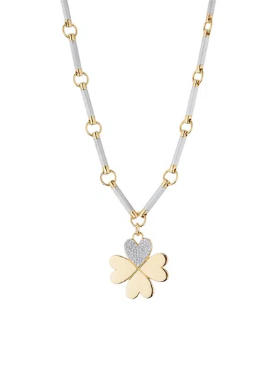 Foundrae Women's True Love 18k Yellow & White Gold & 0.22 Tcw Diamond Pavé Element Chain Necklace