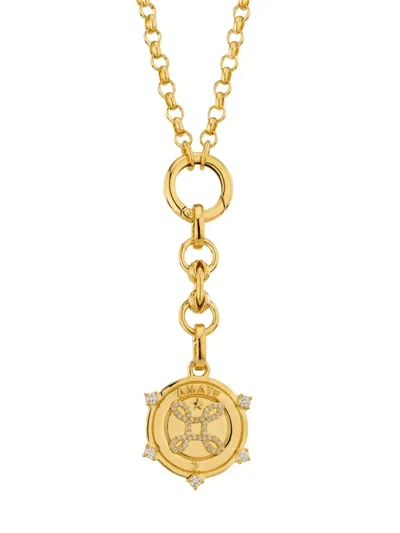 Foundrae Women's True Love 18k Yellow Gold & 0.33 Tcw Diamond True Love Knot Pendant Necklace