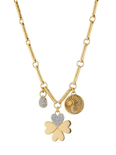 Foundrae Women's True Love & Balance 18k Yellow Gold & 0.42 Tcw Diamond Element Chain Necklace