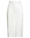 Four Friends Woman Midi Skirt White Size 8 Cotton, Elastane