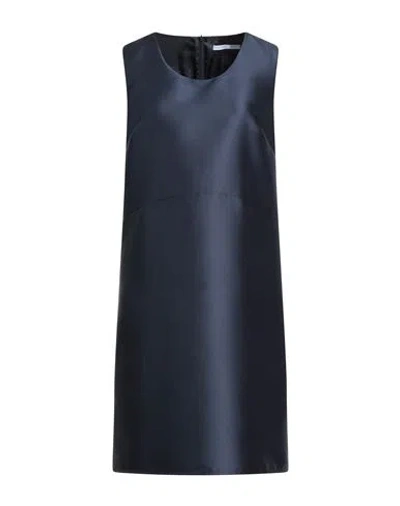 Four Friends Woman Mini Dress Navy Size 10 Polyester In Blue