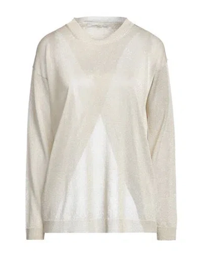 Four Friends Woman Sweater Beige Size S Viscose, Metallic Polyester