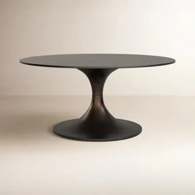 Four Hands Ace Pedestal Coffee Table In Antique Rust,antique Rust