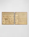 Four Hands Art Studio Kuba Diptych By Fh Art Studio In Taupe