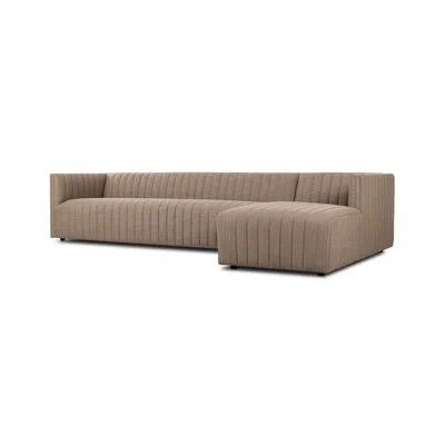 Four Hands Augustine 2 Pc Sectional W/ Chaise-crypton Nomad Taupe