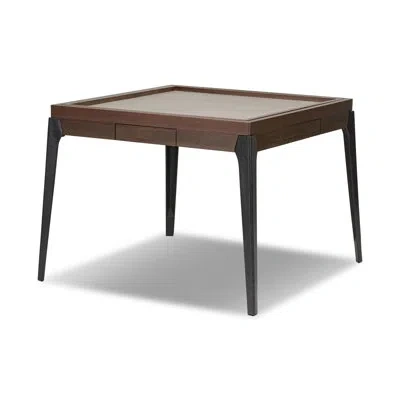 Four Hands Mahjong Table In Smoked Oak