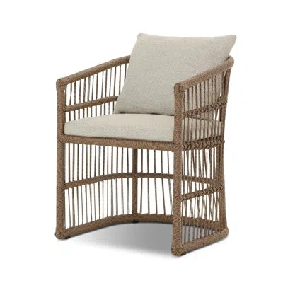 Four Hands Montecito Outdoor Dining Chair-faye Sand In Faux Dark Hyacinth