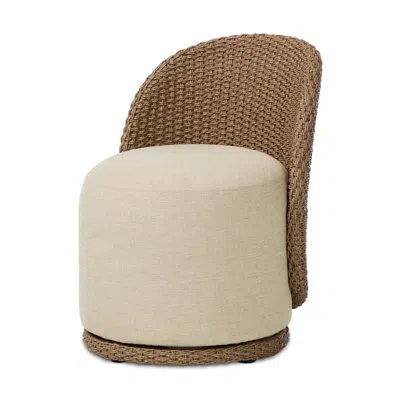 Four Hands Quaid Outdoor Woven Dining Chair-faux Dark Hyacinth