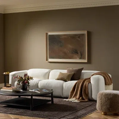 Four Hands Radley Power Recliner 3pc Sectional-121" In Brown