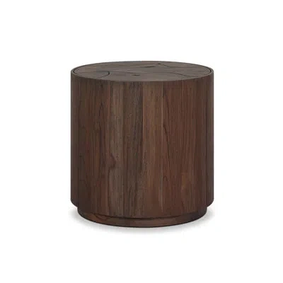 Four Hands Ridge Outdoor End Table-stained Saddle Brown