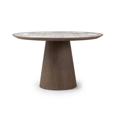 Four Hands Skye  51.25" 4 - Player Poker Table In White,brown