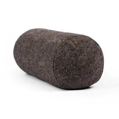 Four Hands Stonewash Linen Bolster Pillow-20"x8" In Hasselt Ebony