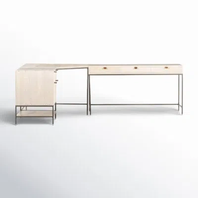 Four Hands Trey Desk System With Filing Cabinet In Brown
