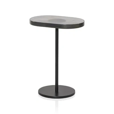 Four Hands Vinia Glass Pedestal End Table