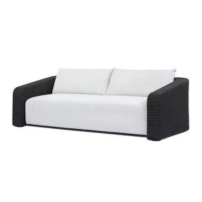 Four Hands Westby Outdoor Sofa In Faux Black Hyacinth,alessi Linen