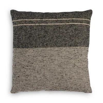 Four Hands Wright Linen Blend Throw Square Pillow Cover & Insert In Gray