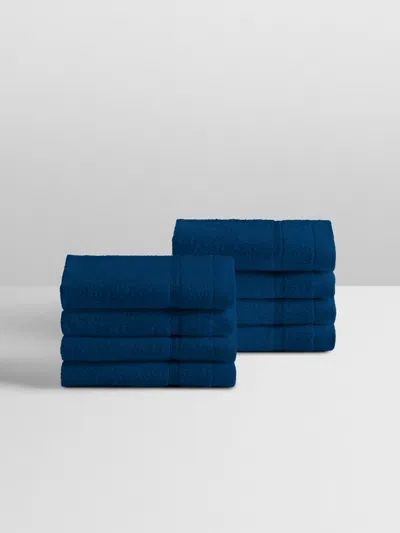 Four Seasons At Home Bath Wash Cloth Set In Blue