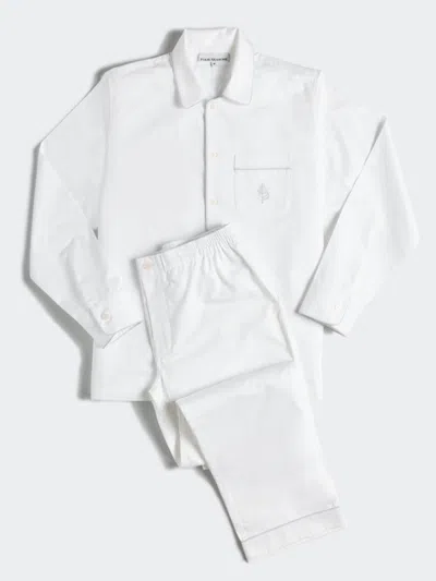 Four Seasons At Home Men's Hotel Pajama Set In Signature White