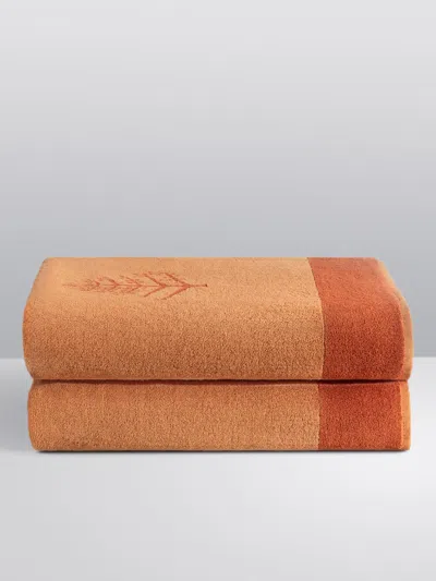 Four Seasons At Home Resort Towel Set In Orange