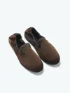 Four Seasons At Home Velvet Slippers In Hampshire Charcoal