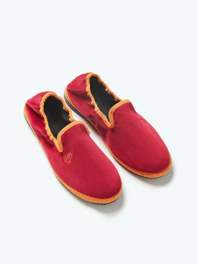 Four Seasons At Home Velvet Slippers In Miami Rose