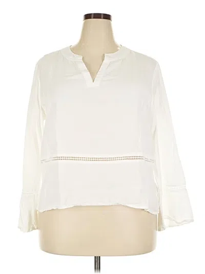 Pre-owned Fourteenth Place 3/4 Sleeve Blouse In Ivory