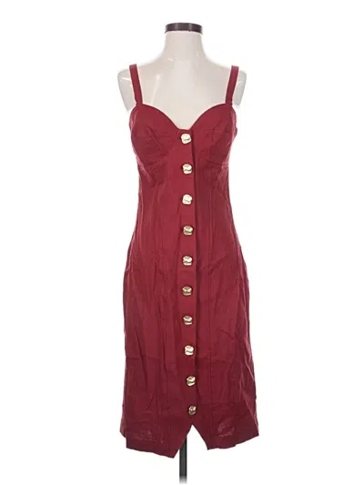 Pre-owned Fourteenth Place Casual Dress In Burgundy