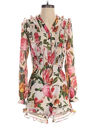 Pre-owned Fourteenth Place Romper In Pink