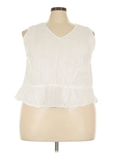 Pre-owned Fourteenth Place Sleeveless Blouse In White