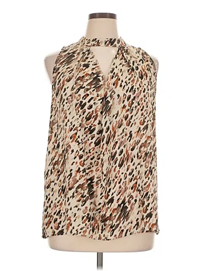 Pre-owned Fourteenth Place Tank Top Brown Halter Neckline Tops