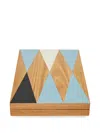 Fourth Street Geometric-pattern Backgammon Board In Brown