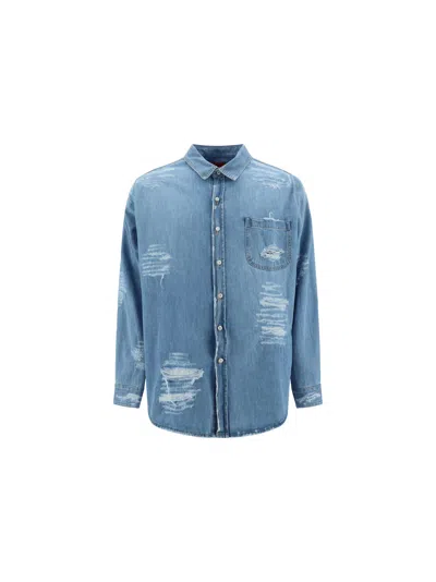 Fourtwofour On Fairfax Denim Shirt