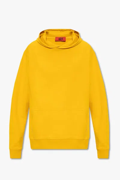 Fourtwofour On Fairfax Hoodie With Logo In Yellow