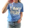 Fox & Owl Apparel Lake Bum T-shirt In Blue In Blue