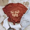 Fox & Owl Apparel Women's Be The Light Tee In Brown In Brown
