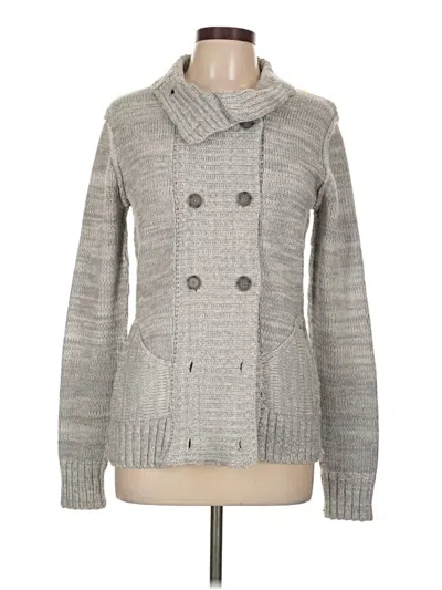Pre-owned Fox Cardigan Sweater In Gray