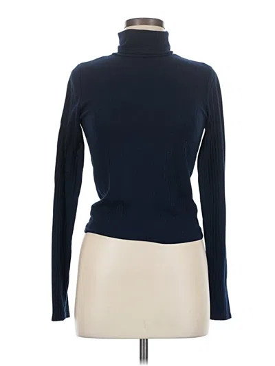 Pre-owned Fox Long Sleeve Top Blue Turtleneck Tops