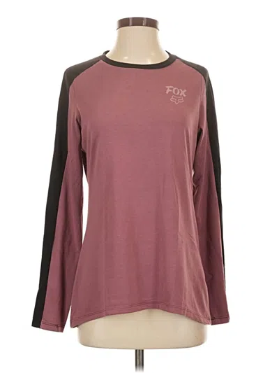 Pre-owned Fox Long Sleeve T-shirt In Burgundy