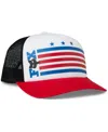 Fox Men's  White, Red Unity Snapback Hat In White,red
