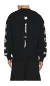 Fox Racing Image Cosmo Oversized Crew Sweatshirt In Black