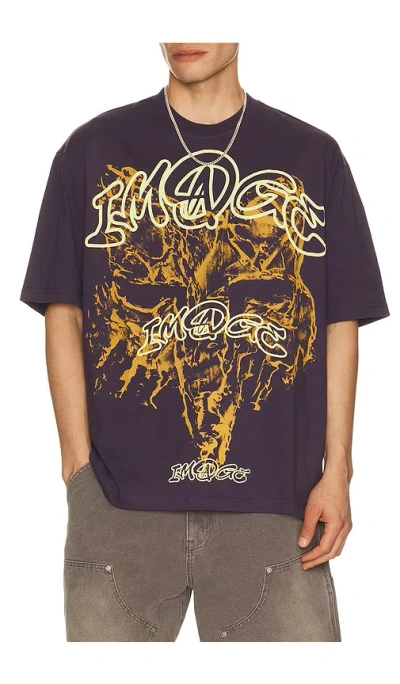 Fox Racing Image Print Midweight Tee In Plum Purple