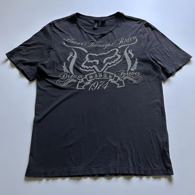 Pre-owned Fox Racing Vintage Y2k  T Shirt Black Large Motocross Skater