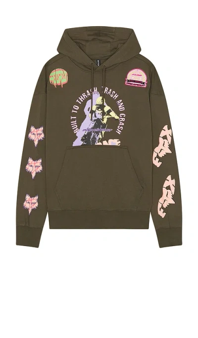 Fox Racing X Pro Circuit Oversized Fleece Hoodie In Military Green