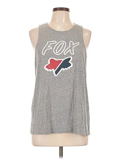 Pre-owned Fox Tank Top Gray Halter Neckline Tops