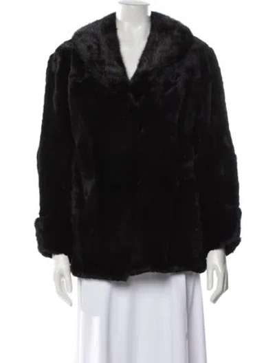 Pre-owned Fox The Label Fur Jacket In Black