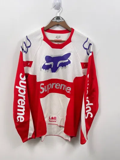 Pre-owned Fox X Fox Racing Supreme Fox Racing Jersey In Red/white