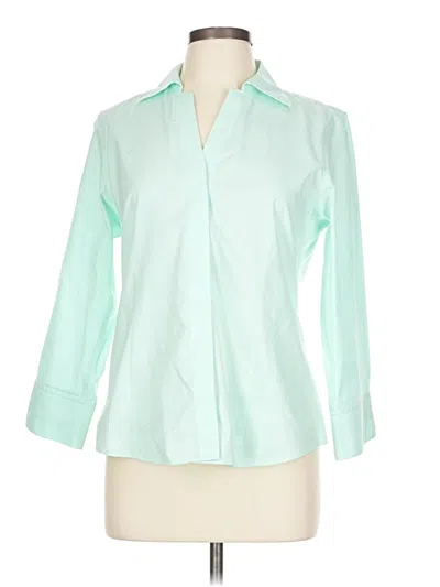 Pre-owned Foxcroft 3/4 Sleeve Blouse In Green