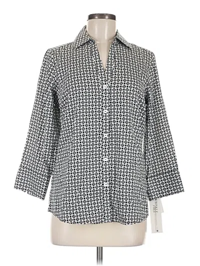 Foxcroft 3/4 Sleeve Button Down Shirt In Multi