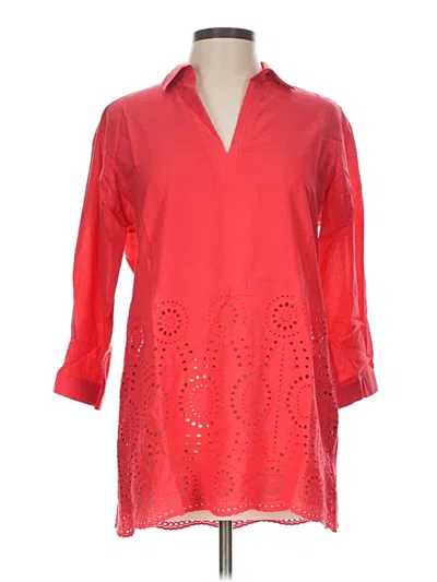 Pre-owned Foxcroft 3/4 Sleeve T-shirt In Red
