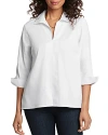 Foxcroft Sophia Jersey Popover Shirt In White